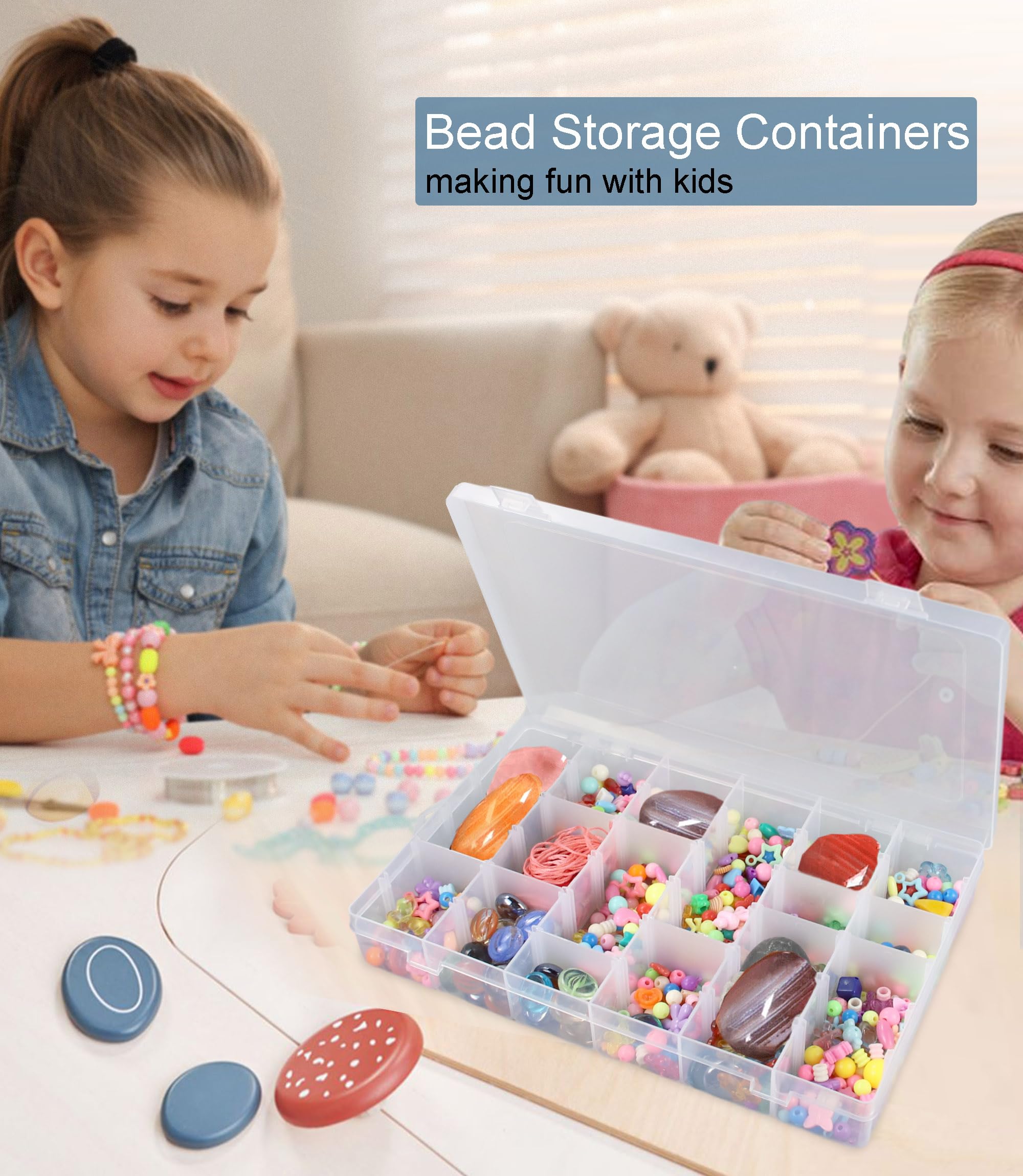 Cqhxvw Bead Organizer Box Tackle Box Organizers and Storage Beads Storage Containers Jewelry Making Organizer Sewing Box Plastic Compartment Organizer Box with Dividers 36 Grid Box