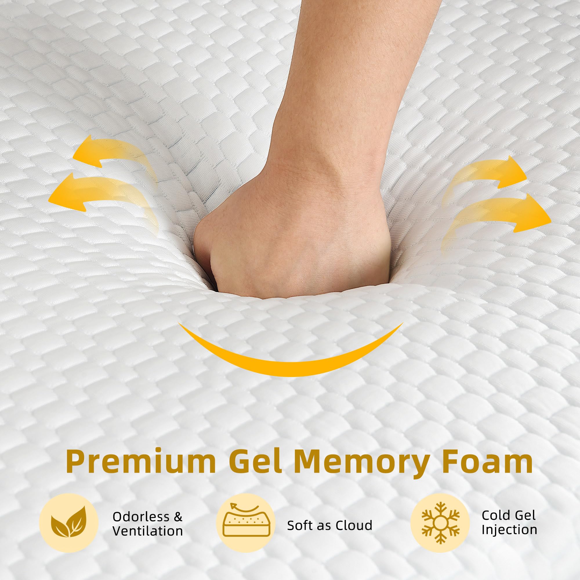 YITAHOME Queen Size Mattress Topper 3 Inch Cooling Memory Foam Bed Topper with High Density Soft Foam-Relieve Back Pain, Foam Mattress Pad with Removable Cover