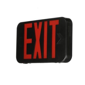 Lithonia Lighting EXRG B EL M6 LED Exit Sign with Switchable Red and Green Letters, California Certified, Nickel Metal Hydride Battery, Black