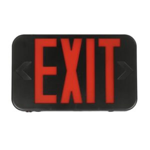 Lithonia Lighting EXRG B EL M6 LED Exit Sign with Switchable Red and Green Letters, California Certified, Nickel Metal Hydride Battery, Black