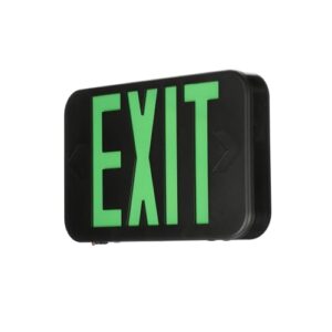 Lithonia Lighting EXRG B EL M6 LED Exit Sign with Switchable Red and Green Letters, California Certified, Nickel Metal Hydride Battery, Black