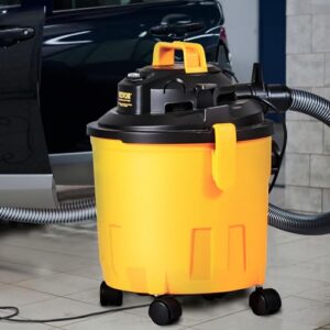 VEVOR Shop Vacuum Wet and Dry, 5 Gallon 6 Peak HP Wet/Dry Vac, Powerful Suction with Blower Function with Attachments 2-in-1 Crevice Nozzle, Small Shop Vac Perfect for Carpet Debris, Pet Hair, Car