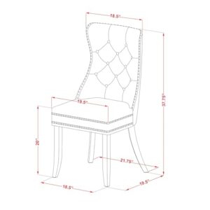 East West Furniture AVDA5-LWH-26 5 Piece Dining Room Furniture Set Consists of an Oval Dining Table with Butterfly Leaf and 4 Upholstered Chairs, 42x60 Inch, linen white