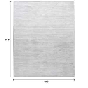 HOMBYS 9x12 ft Modern Ombre Area Rug for Living Room Bedroom, Tonal Chic Large Floor Carpet for High Traffic Areas Indoor Office Dining Room, Abstract Home Deco, Grey, Machine Washable