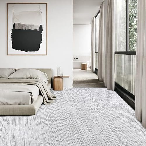 HOMBYS 9x12 ft Modern Ombre Area Rug for Living Room Bedroom, Tonal Chic Large Floor Carpet for High Traffic Areas Indoor Office Dining Room, Abstract Home Deco, Grey, Machine Washable