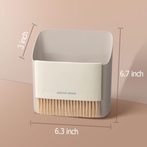 Mini Dustpan and Brush Set, multipurpose Cleaning,Storage,Wall mounted Small Broom and Dustpan Set for Kitchen/Desktops/Bedroom