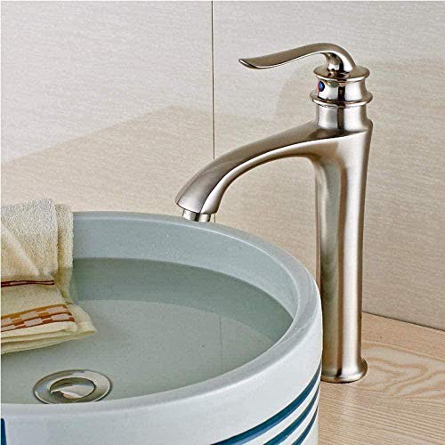 Kitchen Faucet Brushed Nickel Bath Faucet with Handle Hole Sink Faucet Installed on The Deck