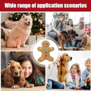 Stuffed Christmas Dog Toys, Cute Christmas Themed Squeaky Dog Toy, Puppy Gingerbread Man Chew Toys, Puppy Chew Santa Toys, Puppy Chew Toys Soft Pet Toys Tough Dog Chew Toys for Aggressive Chewers