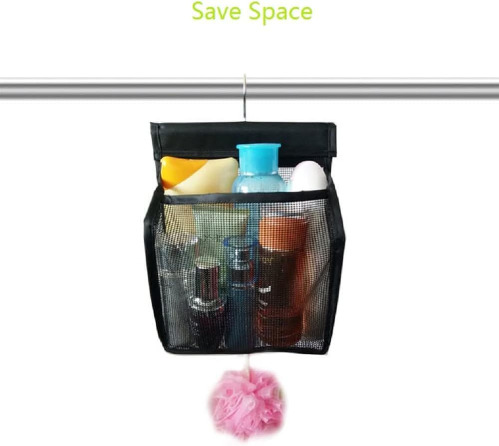 KNBG Hanging Storage Basket Toilet Toiletries Bath Basket Dormitory Cosmetics Storage Bag with Hooks for College Dorm Rooms, Gym, Swimming and Travel