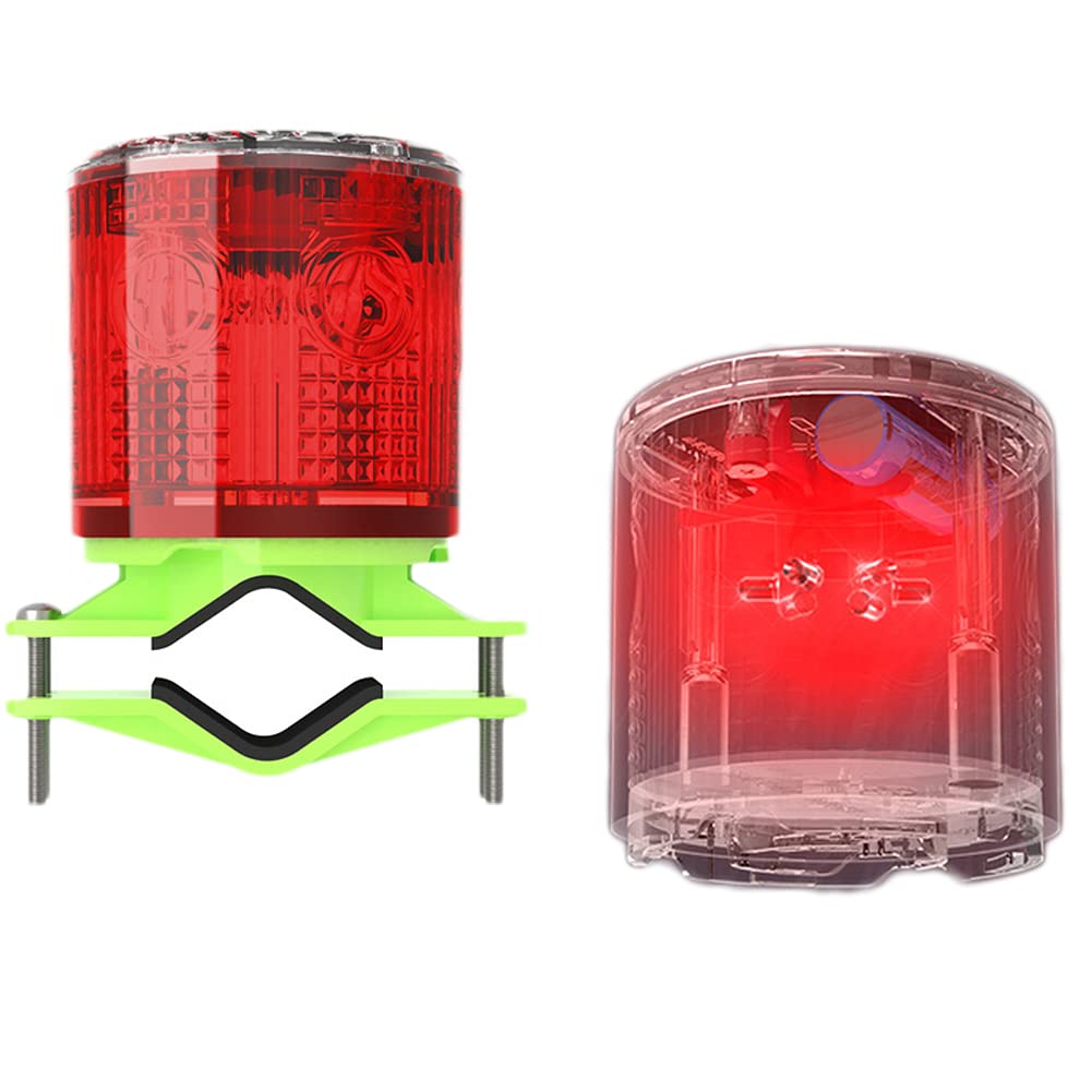 Aolyty Solar Strobe Warning Light IP54 Waterproof LED Flashing Safety Light Bright Warning Lamp Outdoor for Construction Traffic Dock Marine Beacon Road Signs (White)