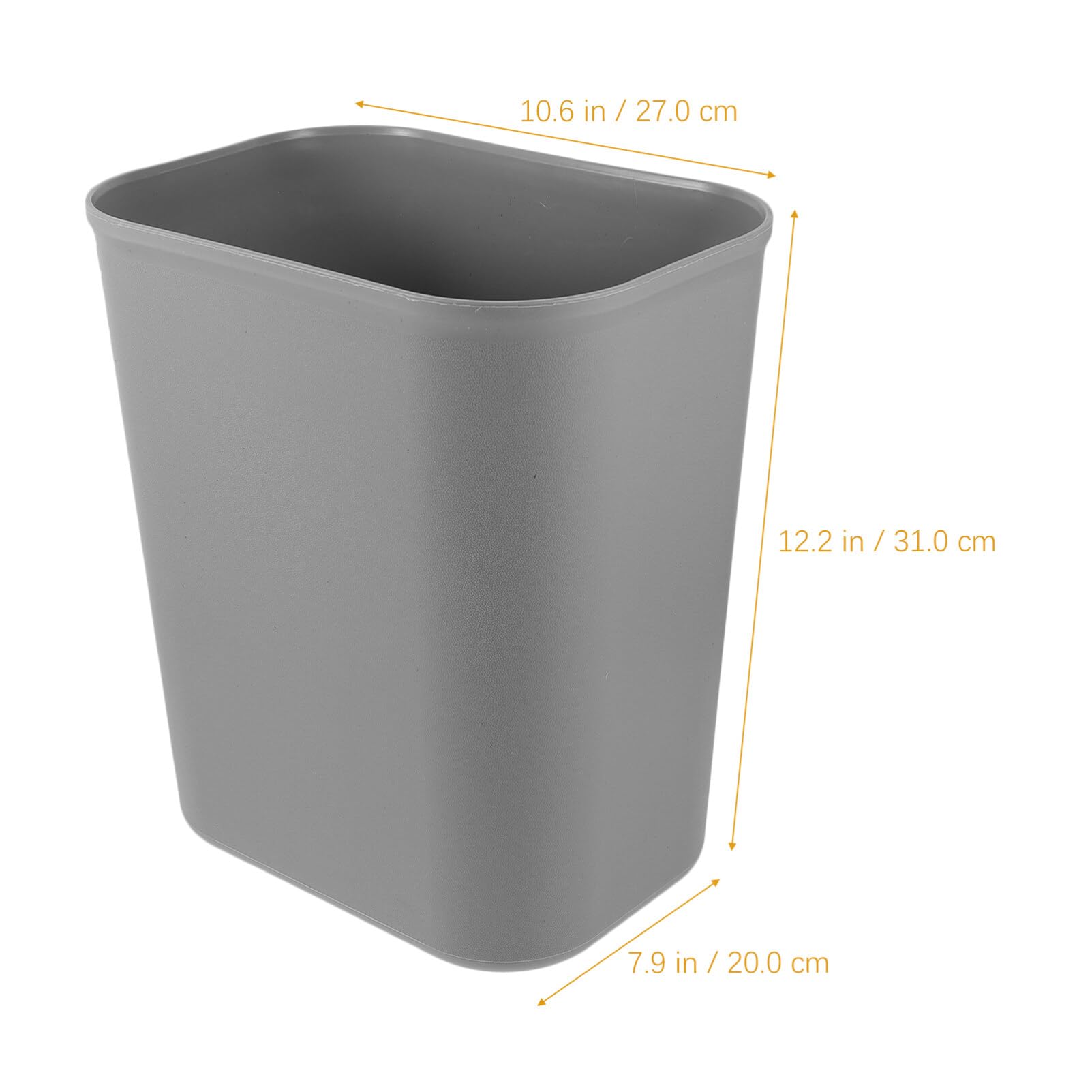 Healvian Plastic Wastebasket,4 Gallon Trashcan Container Bin,Plastic Waste Basket,Garbage Can Bin for Bathroom Bedroom Kitchen