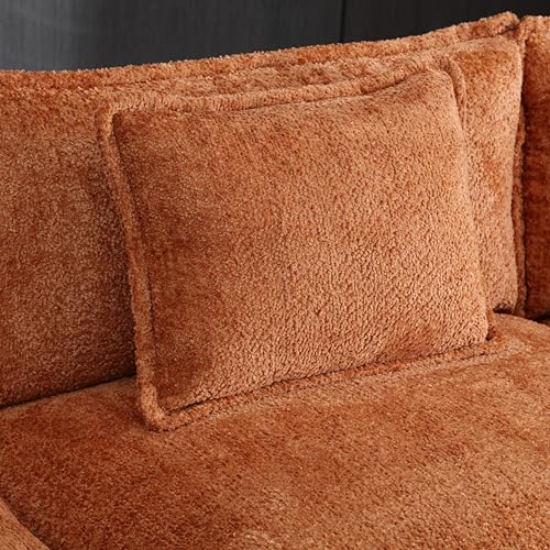 Oversized Modular Sectional Sofa Extra Large L Shaped Sleeper Corner Couch with Reversible Chaise & Thicked Cushions,5 Seat Chenille Upholstered Cloud Sofa&Couches for Living Room Apartment Office