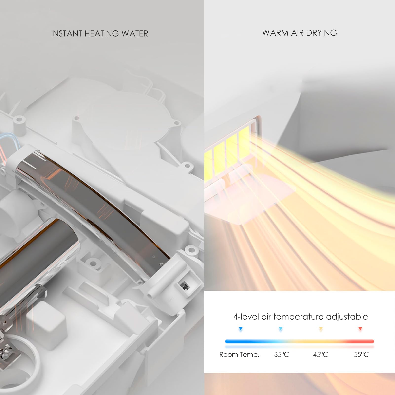 AOZITA Modern Smart Toilet with Bidet Built In, Auto Flush, Heated Seat, Warm Air Drying, Intelligent Tankless Toilet with Remote Control