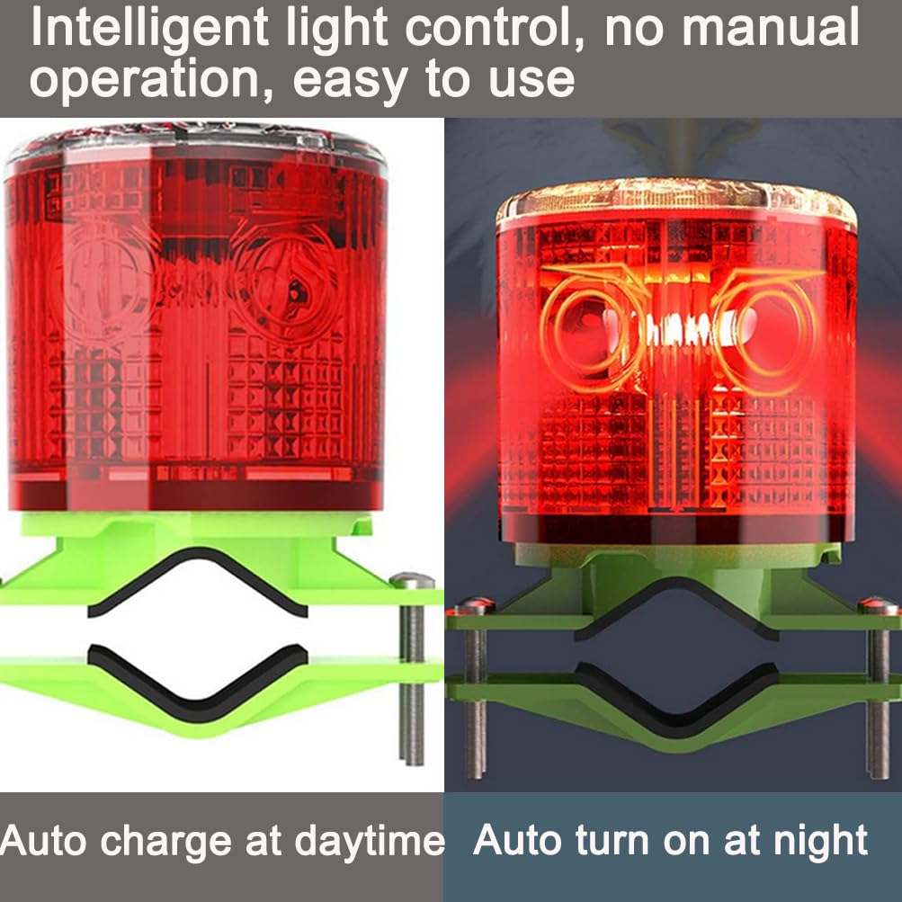 Aolyty Solar Strobe Warning Light IP54 Waterproof LED Flashing Safety Light Bright Warning Lamp Outdoor for Construction Traffic Dock Marine Beacon Road Signs (White)