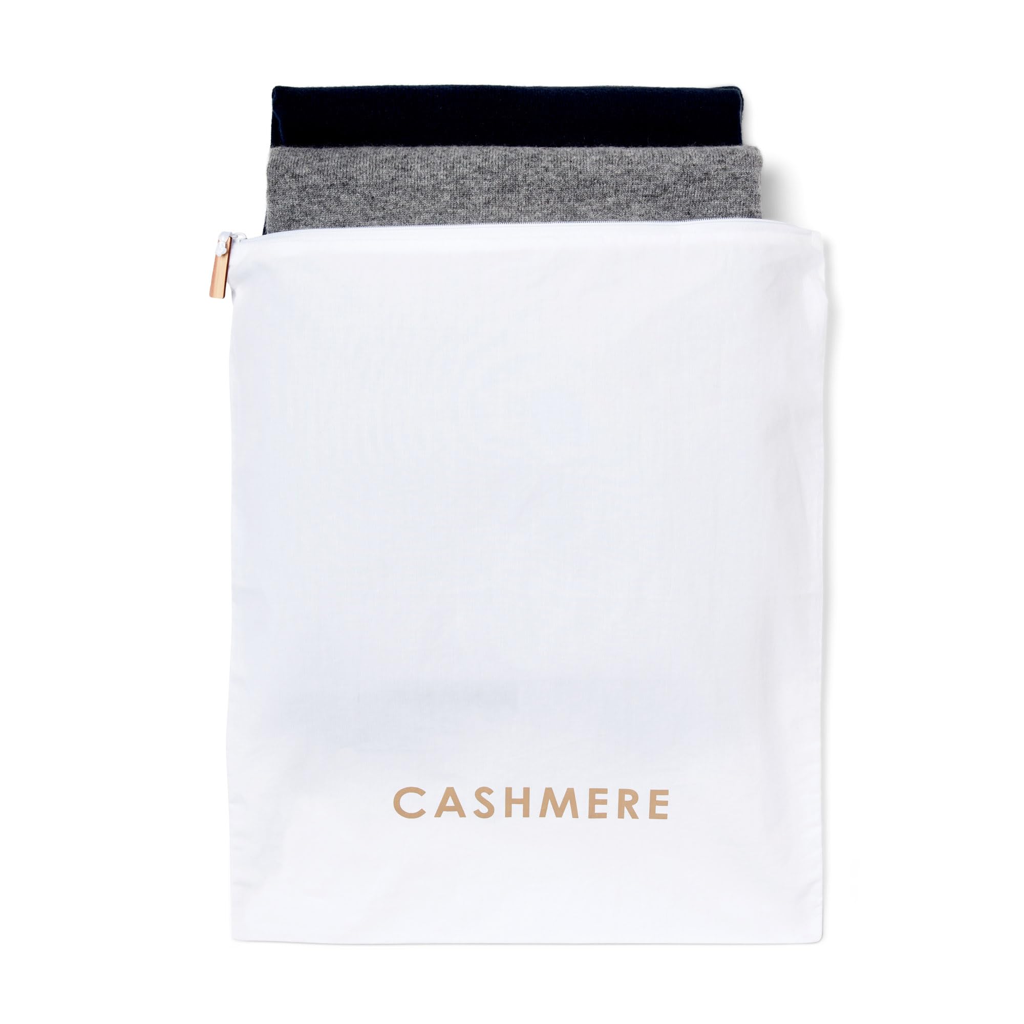 Cashmere Wool Sweater Storage Bag Pouch Set with integrated Cedar Wood