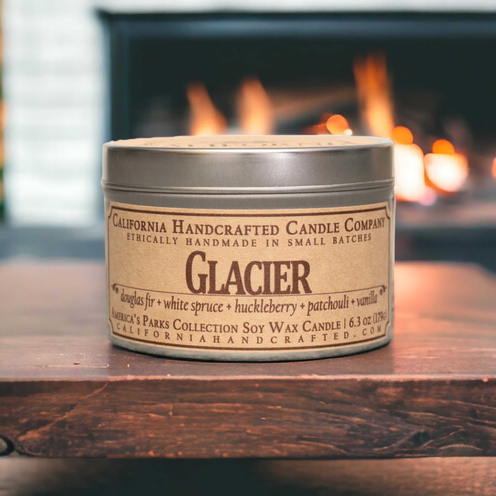 California Handcrafted Glacier National Park Soy Candle | Douglas Fir, White Spruce, Huckleberry Scent | Essential Oils, Woodsy Decor, National Parks Gifts Natural Soy Wax, Handmade Gifts, Made in USA