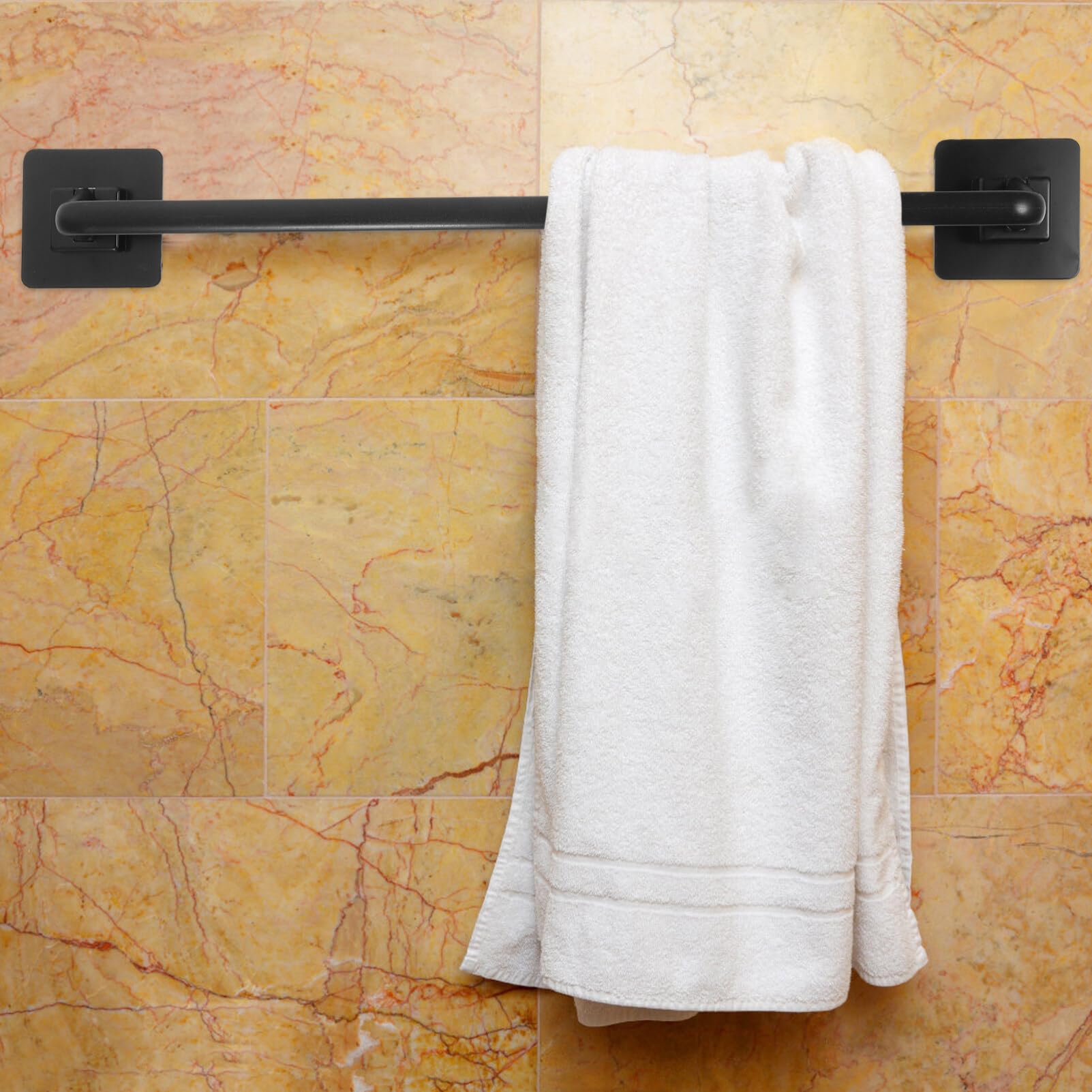 Kichvoe Wall Mounted Towel Bar Rack Bathroom Towel Holder Hand Towel Bar Kitchen Dish Cloth Hanger for Kitchen Bathroom