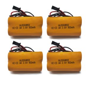 glesource (4 pack) 3.6v 900mah lithonia elb b001 elbb001 elb-b001 exit sign emergency light nicad battery replacement for lithonia eu2 led interstate anic1566 unitech 0253799