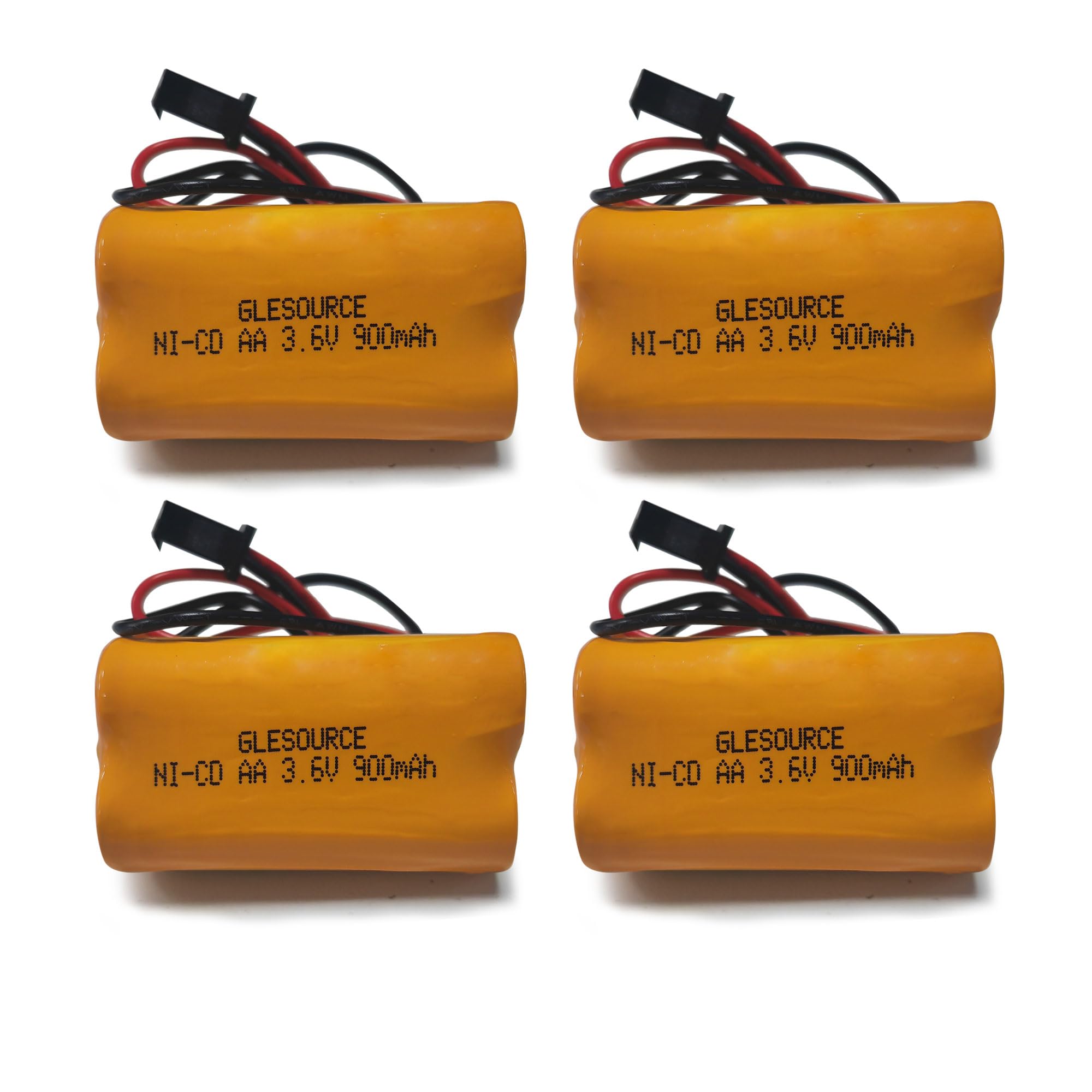 GLESOURCE (4 Pack) 3.6v 900mAh Lithonia ELB B001 ELBB001 ELB-B001 Exit Sign Emergency Light NiCad Battery Replacement for Lithonia EU2 LED Interstate ANIC1566 Unitech 0253799