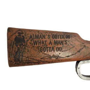 Mid-South Products - John Wayne Rifle-Shaped Hat Rack, Man's Gotta Do