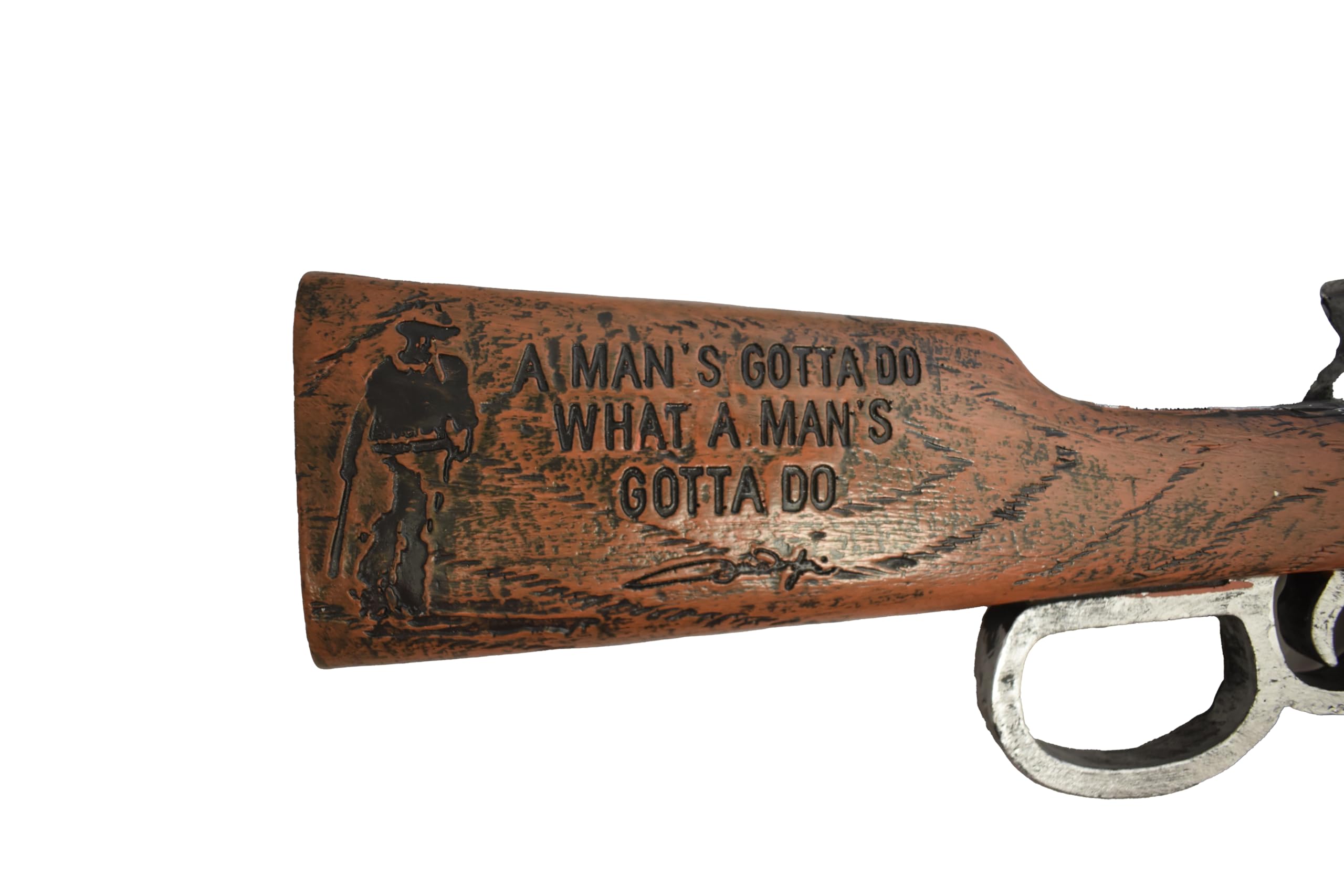 Mid-South Products - John Wayne Rifle-Shaped Hat Rack, Man's Gotta Do