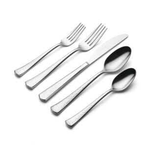 Oneida Etta Piece Everyday Flatware Set, 20 Count, Metallic