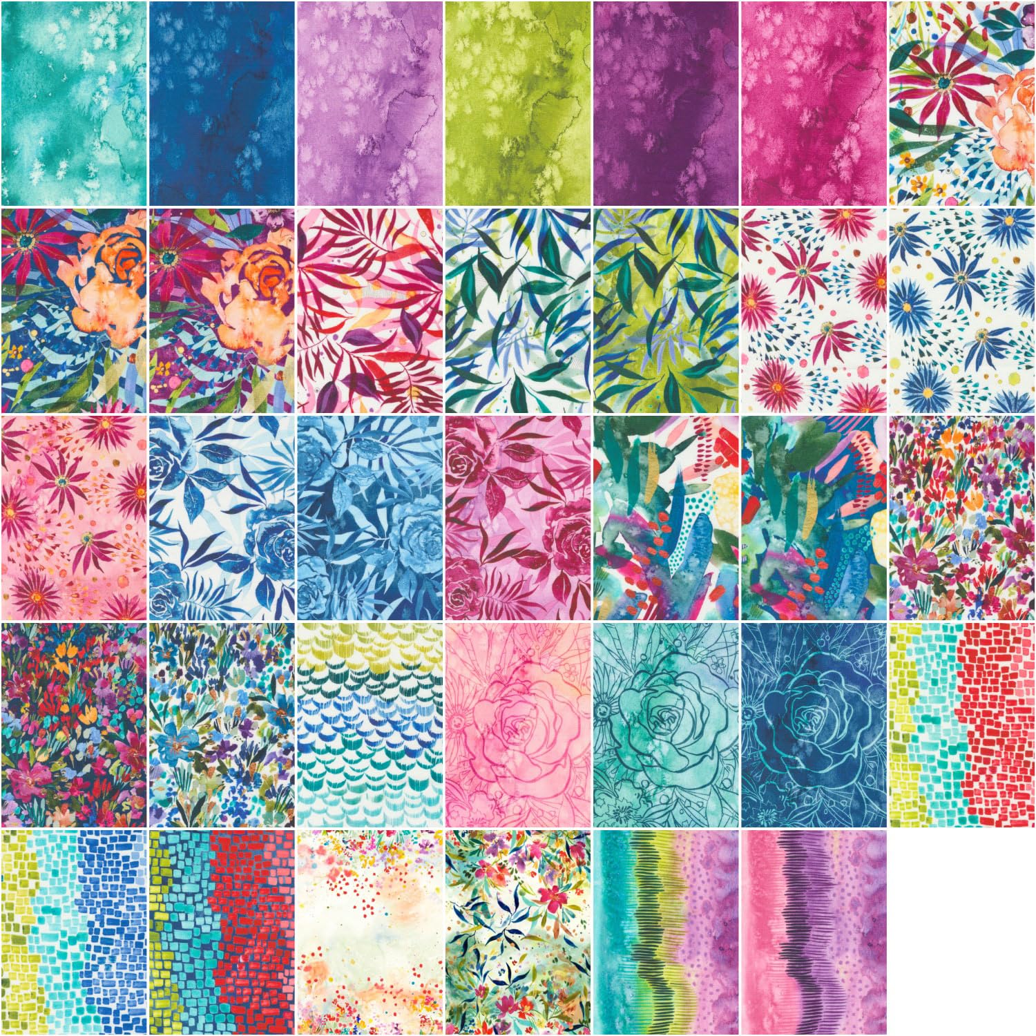 Coming Up Roses Layer Cake®, 42-10" Precut Fabric Quilt Squares by Create Joy Project