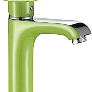 NANZU Kitchen & Bath Fixtures Taps Faucet,Baked Green Paint Hot and Cold Water Basin Faucet Short Paragraph Above Counter Basin Faucet