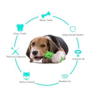 Nico's Friends Interactive Dental Toy for Dogs – Squeaky Puzzle to Clean Teeth and Promote Oral Health – Perfect for Small, Medium, and Large Breeds.