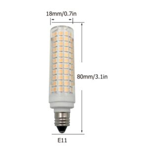 Edearkar 15W E11 LED Bulb Dimmable 136LEDs 150W Halogen Bulbs Equivalent, 1500lm, 110V, Warm White 3000K, E11 Base, Dimmable LED Candelabra Lamp for Home Light, Pack of 4