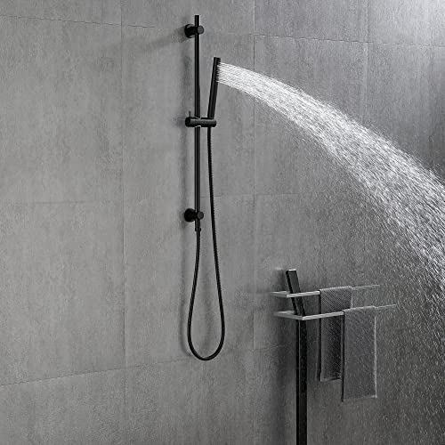 LETUZI Eco-Performance Handheld Shower with 28-Inch Slide Bar and 59-Inch Hose,Efficient and Water-saving, Suitable for Bathroom Kitchen