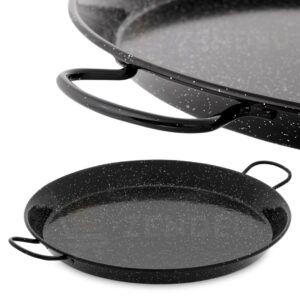 ZENDEU - Paella Pan 24 inch - Enameled Steel Paella Pan, Made in Spain - Easy Cleaning - Enameled Steel, 24 in - 60 cm (20 Servings) Cook your own Spanish Paella