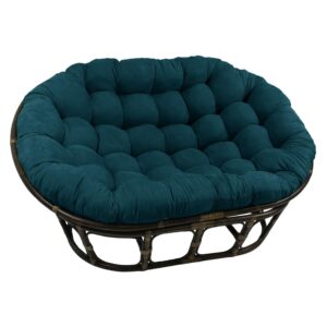 international caravan rattan double papasan chair with microsuede cushion