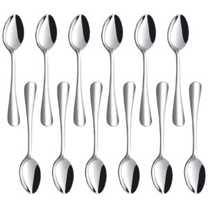 loveinusa 12pcs teaspoons stainless steel, 6.7 inches spoons silverware set for kitchen home restaurant