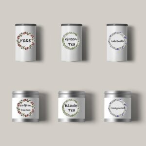 Canning Labels for Jars and Lids, 2" Round Labels for Jars, Food Containers, Bottle, Candle, Spice Jar (500 pcs, White)