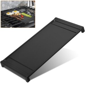 upgraded wb31x24738 griddle replacement for ge appliance gas range center griddle,9 ×19.5 inch griddle compatible with ge stove parts, aluminum with food grade nonstick griddle cooktop plate flat