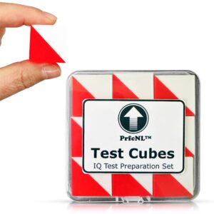 prfcnl iq test cubes (red and white) – 9 kohs cubes, practice for block design test, wppsi, wais iv and wisc v tests, montessori educational blocks to improve concentration, coordination and memory