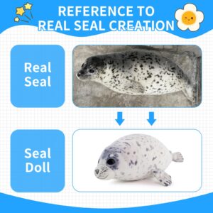 Seal Plush, Soft and Cute Seal Stuffed Anaimal Plushies for Girls, Stuffed Seal, Ocean Fish Plush Toys for Ages 2-4,Gifts for Kids, Adults, Birthday Party Christmas (Small(12-inch))