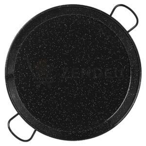 ZENDEU - Paella Pan 24 inch - Enameled Steel Paella Pan, Made in Spain - Easy Cleaning - Enameled Steel, 24 in - 60 cm (20 Servings) Cook your own Spanish Paella