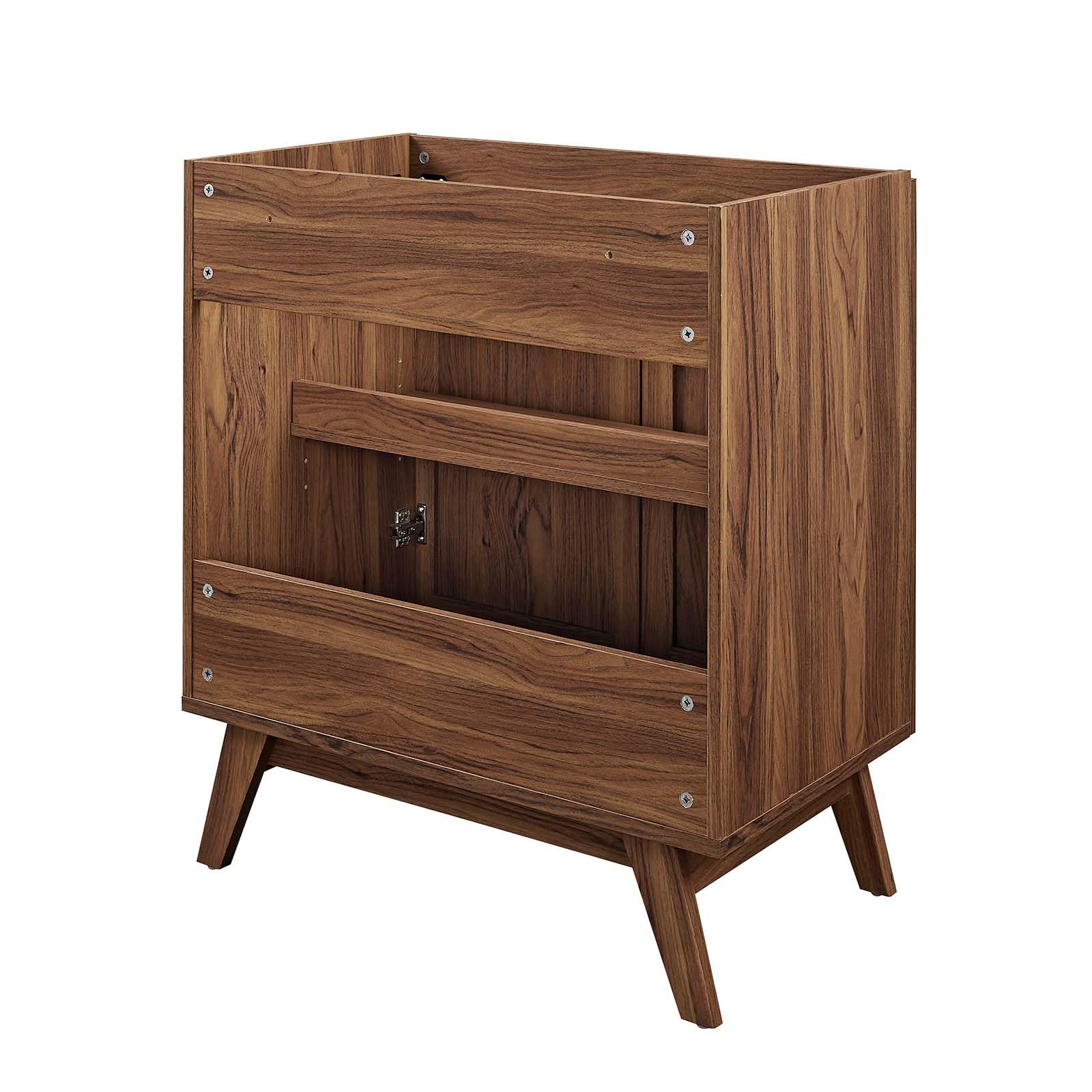 Modway Soma Rattan Weave Bathroom Vanity Cabinet (Sink Basin Not Included), 30 Inch, Walnut