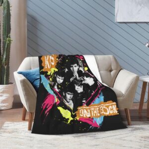 New Music Kids Singer On The Band Block Blanket Soft Flannel Throw Blankets Lightweight Warm Blanket for Bed Sofa Room Couch Decor 50"x40"