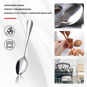 LOVEINUSA 12PCS Teaspoons Stainless Steel, 6.7 Inches Spoons Silverware Set for Kitchen Home Restaurant