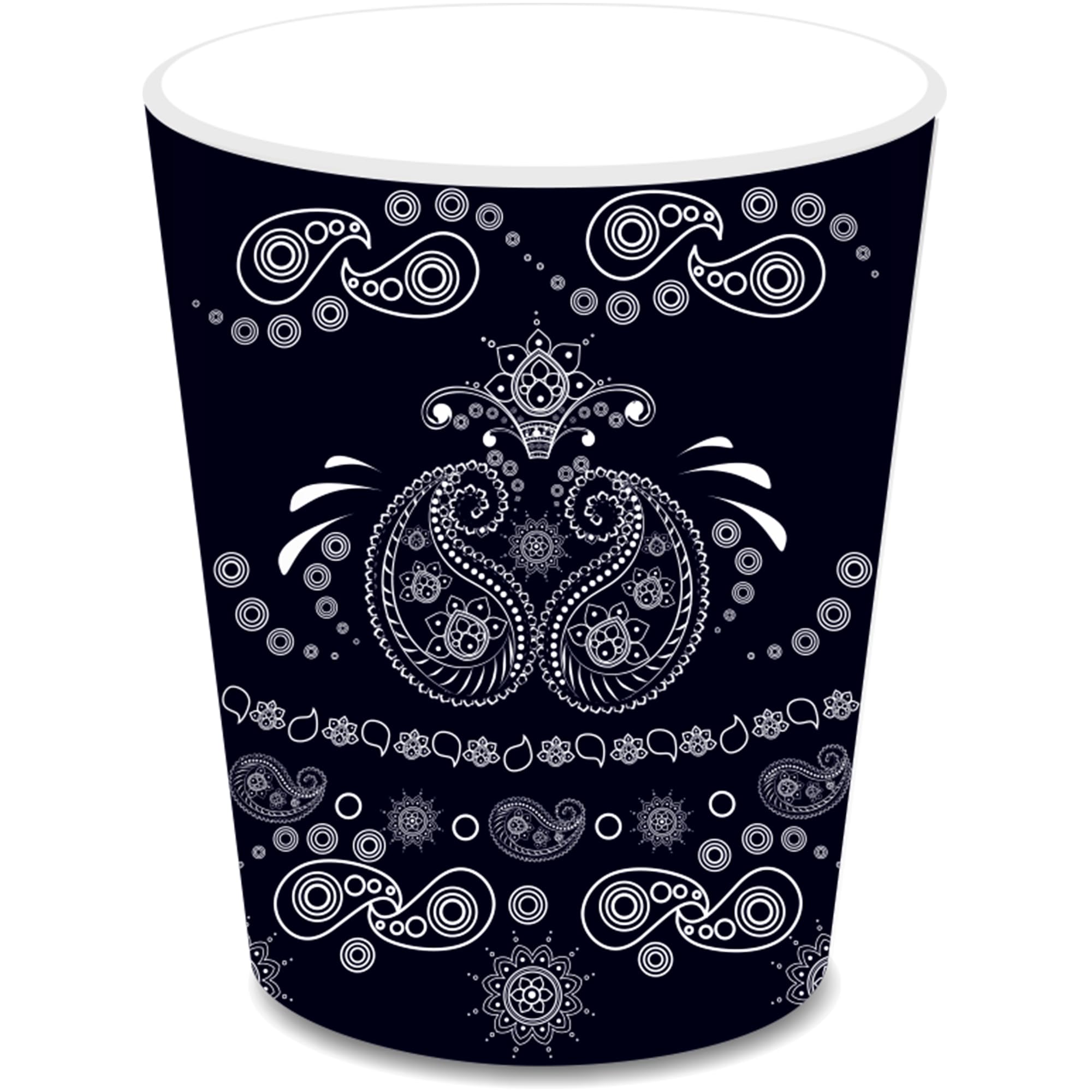 CC HOME Black Bandana Party Supplies Serves 16, Paisley Print Party Plates Napkins Cups Knives Forks Spoons Party Decoration Set for Western Cowboy Birthday Baby Shower Bridal Garden Party Tableware