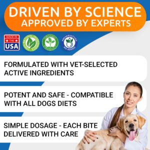 Allergy Relief Chews + Probiotics for Dogs - Digestive Enzymes for Allergies Itchy Skin w/Fish Oil Omega 3 - Dogs Digestive Health - Gas, Diarrhea,