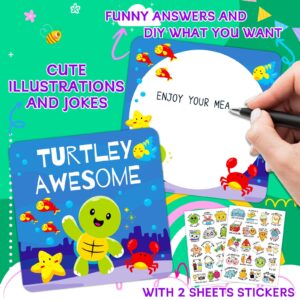 YTSQLER Lunch Box Notes for Kids, 120 Motivational Inspirational Lunch Notes Cards for Kids Girls Boys with Punny Reward Stickers, Thinking of You Cards Kids Lunch Accessories School Supplies