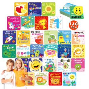 ytsqler lunch box notes for kids, 120 motivational inspirational lunch notes cards for kids girls boys with punny reward stickers, thinking of you cards kids lunch accessories school supplies