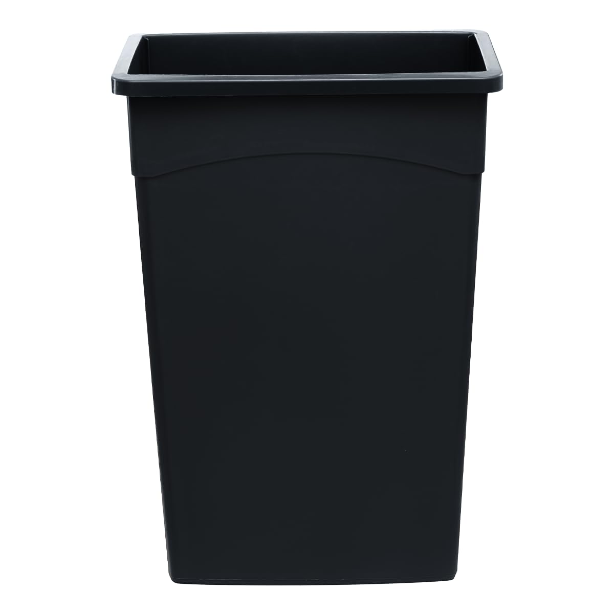 SunSierra 23 Gallon Slim Rectangular Trash Can with Dolly, Garbage Can, Heavy-Duty Wheeled Trash Bin, Rolling Trash Can for Warehouse/Commercial Facilities/Garage - Black