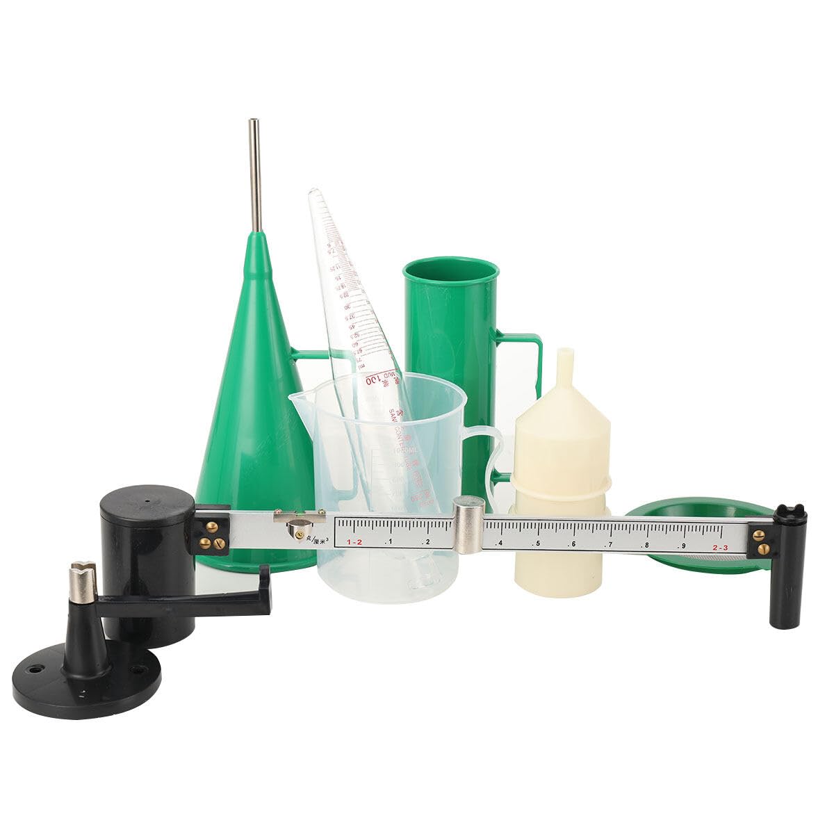 Cozyel Slurry Test Kit Sand Content Kit Mud Hydrometer Mud Viscometer Mud Tester Viscosimeter Sand Content Meter Marsh Funnel and Viscosity Cup