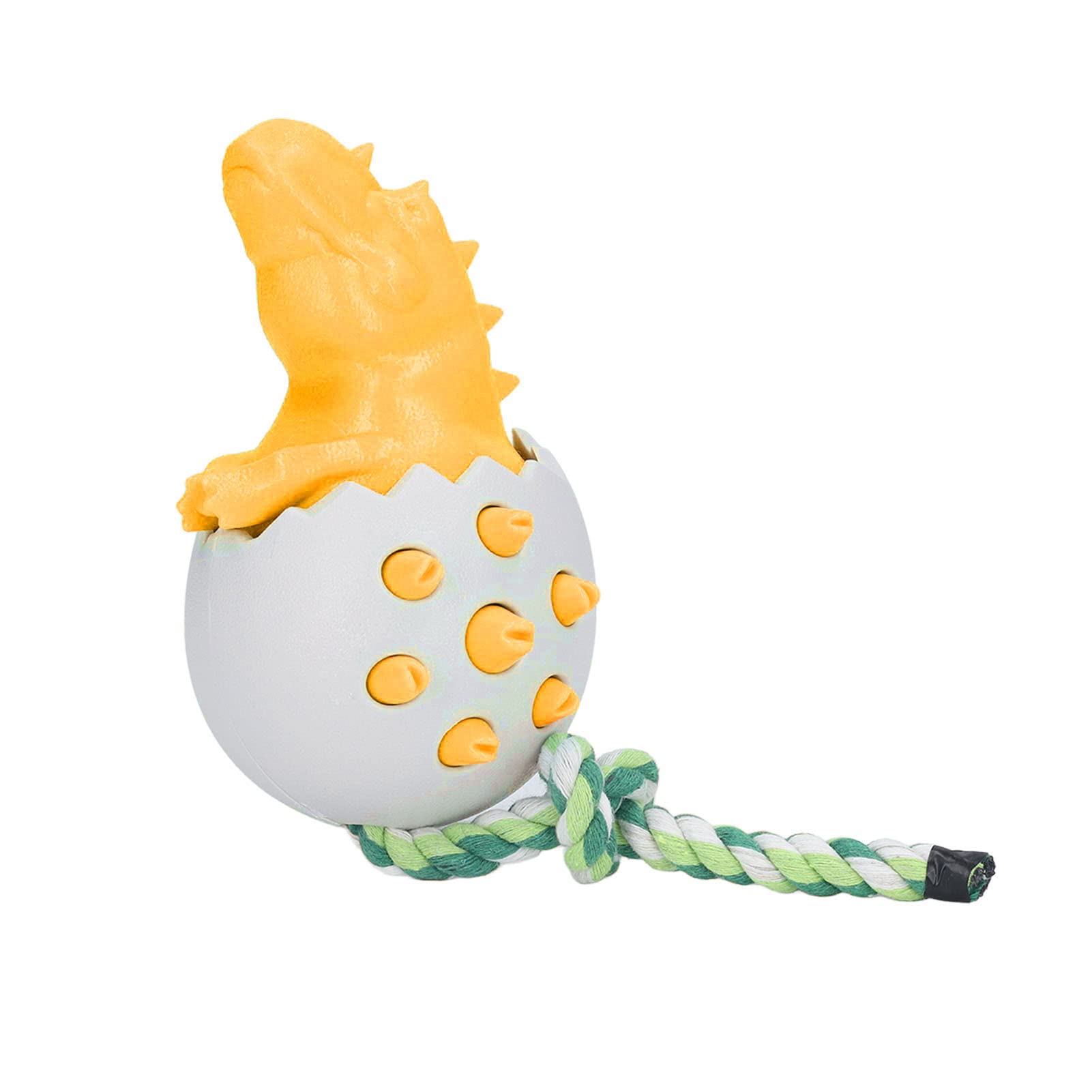 Ddewing Dog Toothbrush Chew Toys Dinosaur Egg Dog Chew Toys Dog Chew Toy for Aggressive Chewers Bite Resistance Dog Toothbrush Chew Toys for Dog Dental Care (Orange)