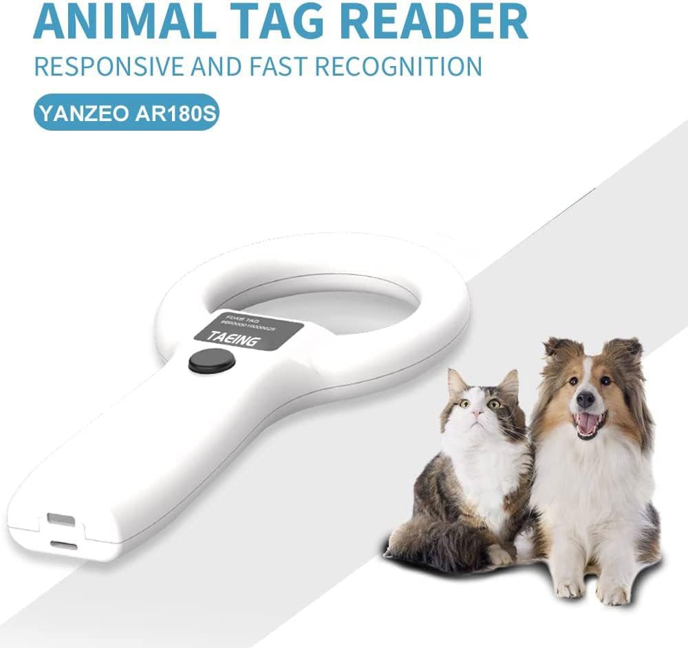 TAEING Pet Mircochip Scanner 134.2kHz Pet Chip Scanner, RFID EMID Animal Handheld Reader Support FDX-B(ISO 11784/11785) Animal Chip Scanner for Pet Dog Cat